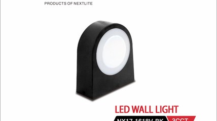 LED OUTDOOR LAMP NX17-1618V-BK 3000K