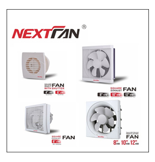 SQUARE WALL-MOUNTED EXHAUST FAN