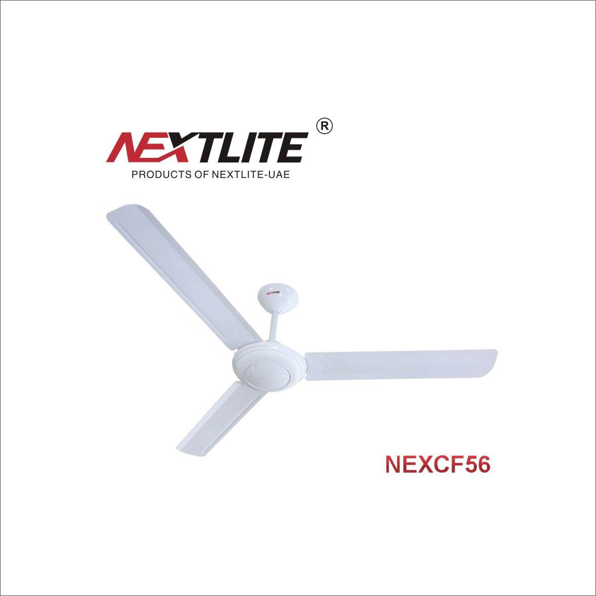 56" CEILING FAN WH+WH RING