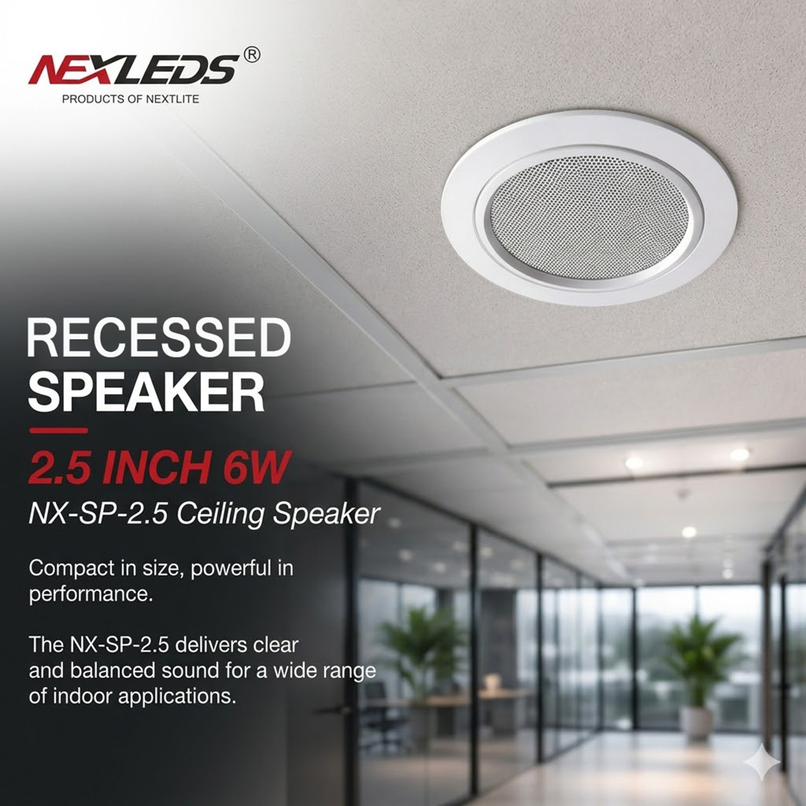 NX SP-6 10CM WH+SL RL Speaker