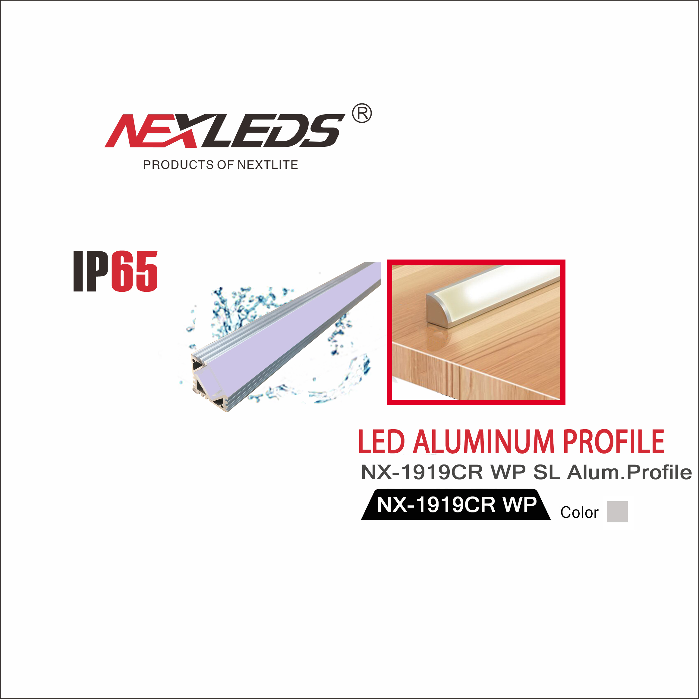 NX 1919CR WP SL WATER PROOF ALUMINUM PROFILE 