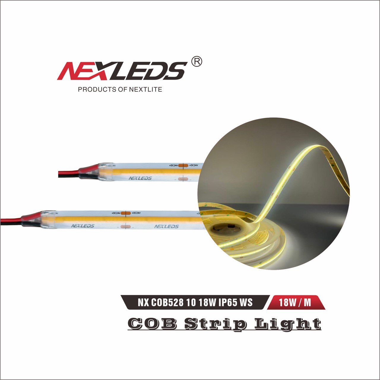 NX COB528 10 18W WS IP20 / IP65