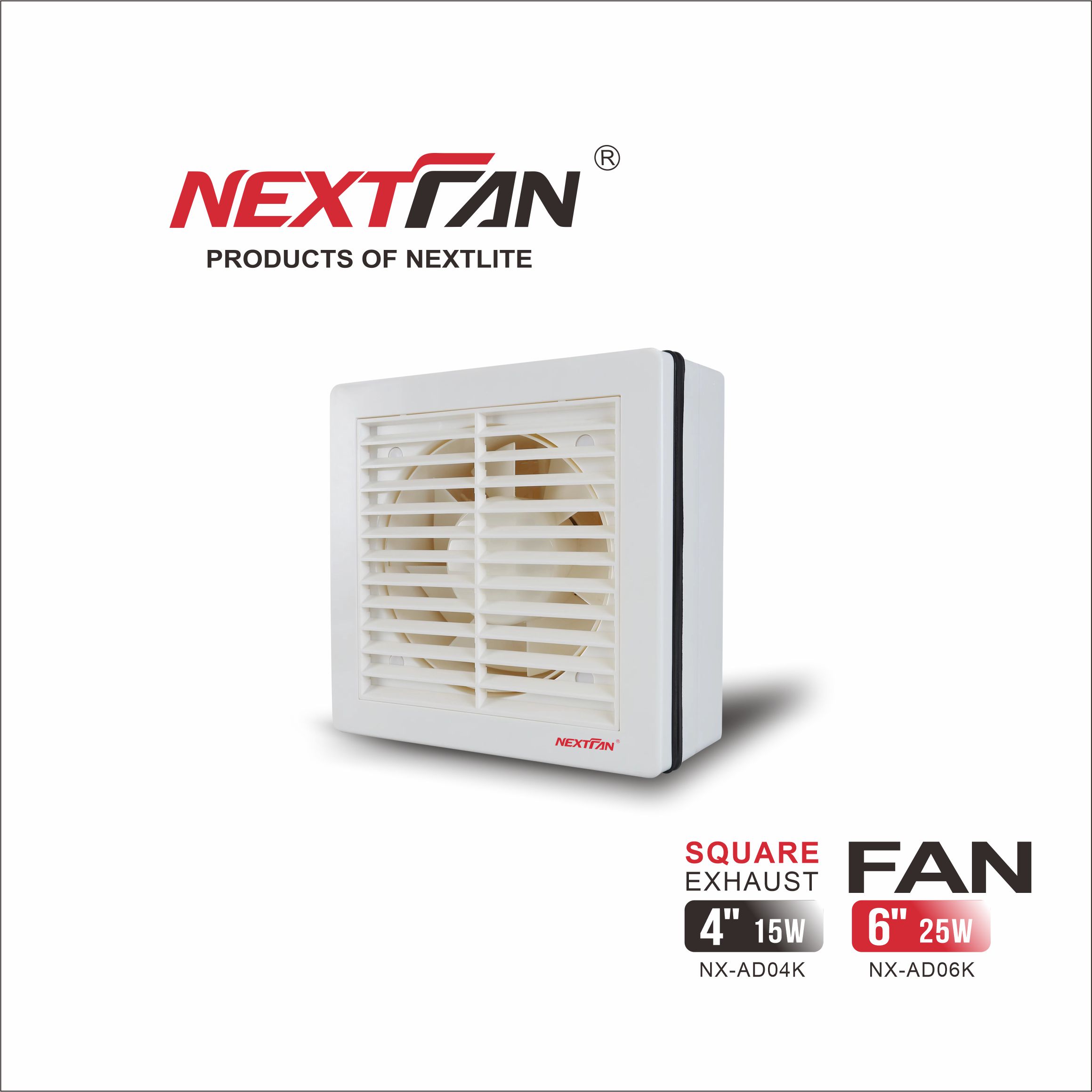 GLASS EXHAUST FAN ( NX-AD04K 4" 15W ,NX-AD06K ) / 4inch ,6inch 
