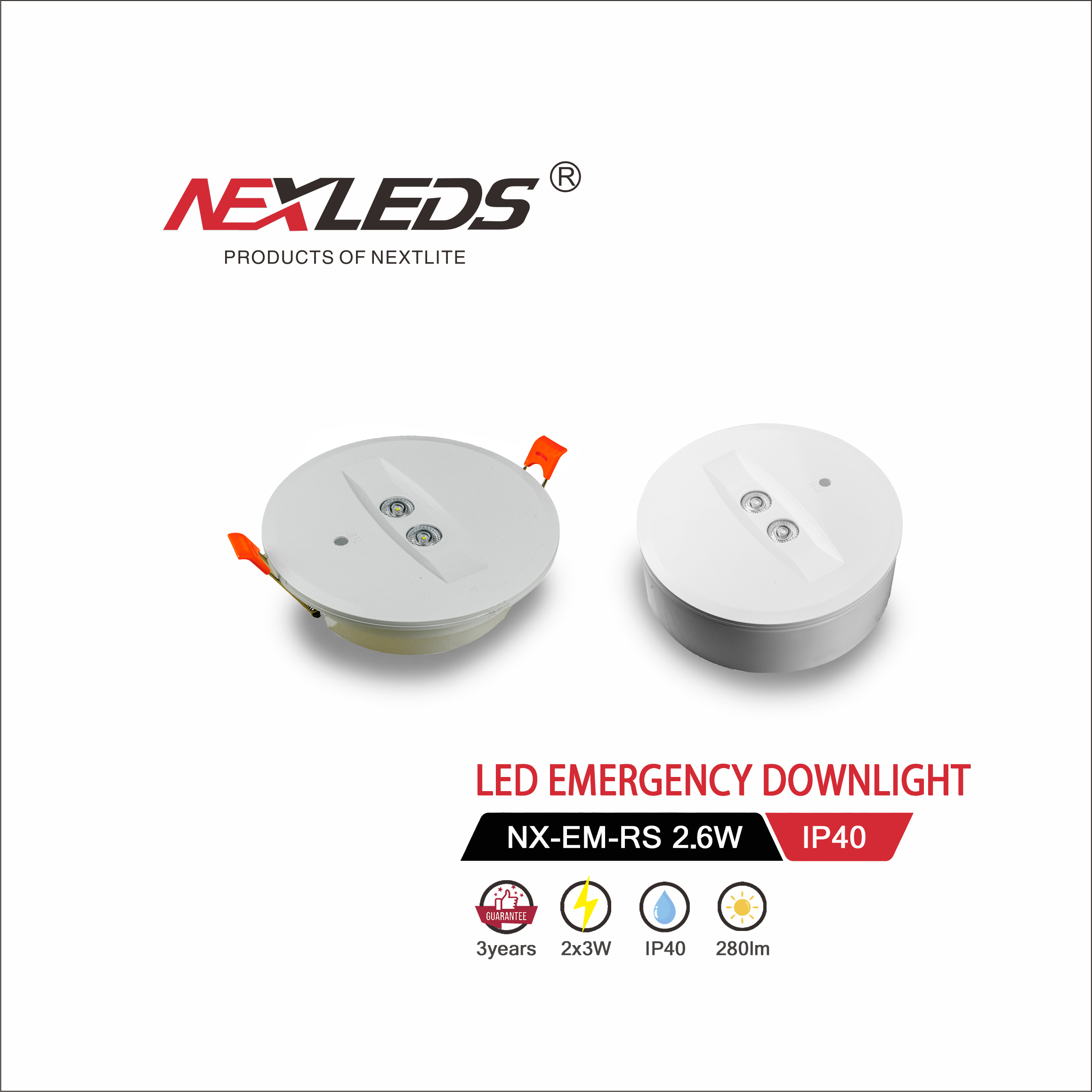 Emergency Downlight NX EM RS 2.6W