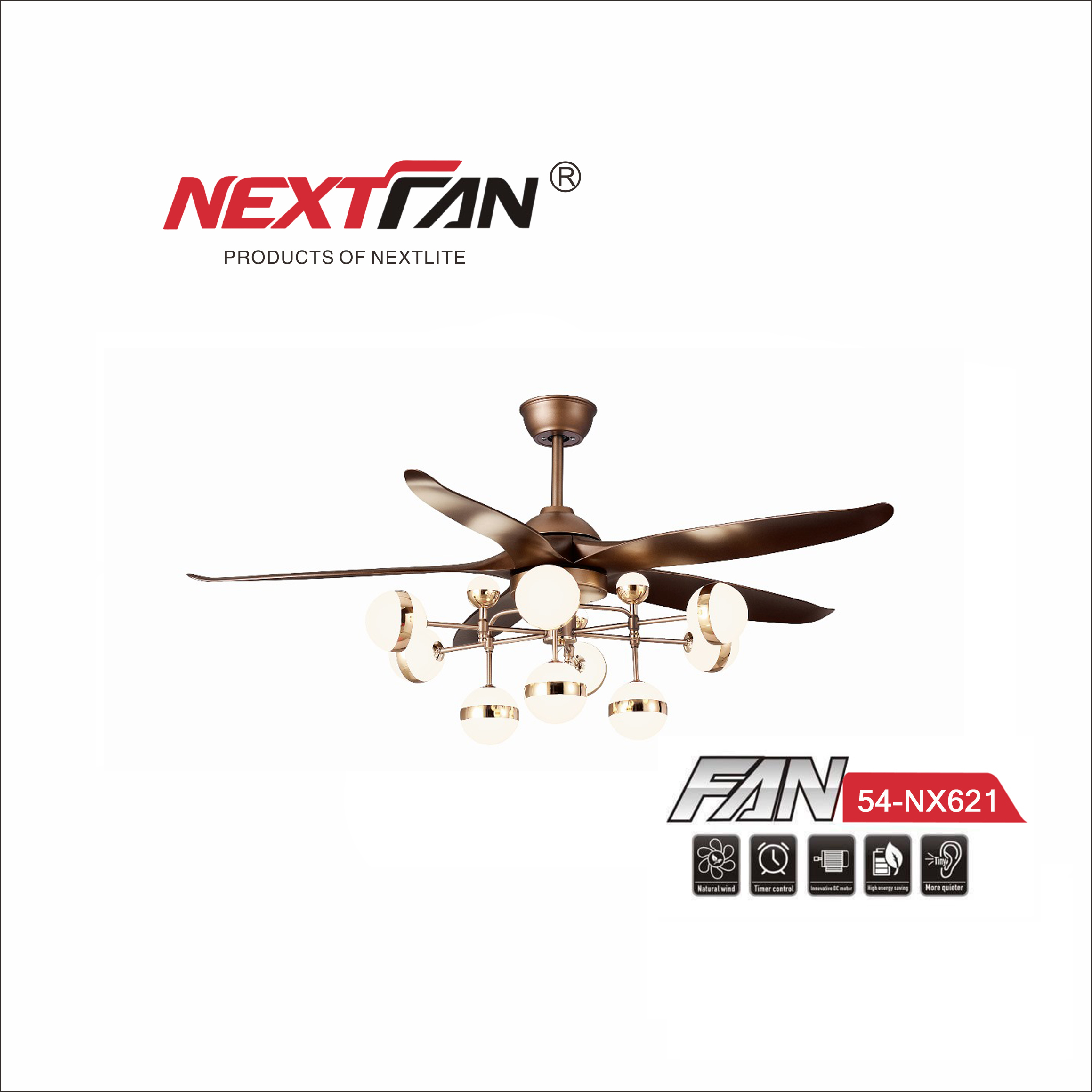 DECORATIVE CEILING FAN 54-NX621 SG